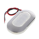 3X1.25" Blue LED Oblong Courtesy Light Stainless Steel Trim Marine Boat 12V