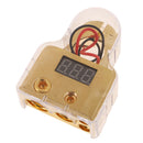 Repalcment 12V Gold Plated Battery Terminal Car Stereo Audio 1/0 4 Gauge AWG with Voltage Red LED Digital Display