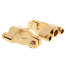 2 Pieces Gold Plated Car Audio 0 4 8 Gauge Battery Terminal Clamp Clip Connector