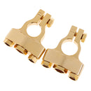 2 Pieces Gold Plated Car Audio 0 4 8 Gauge Battery Terminal Clamp Clip Connector