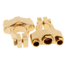 2 Pieces Gold Plated Car Audio 0 4 8 Gauge Battery Terminal Clamp Clip Connector