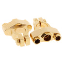 2 Pieces Gold Plated Car Audio 0 4 8 Gauge Battery Terminal Clamp Clip Connector