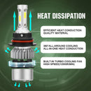 S2 9007 LED Headlight Conversion Lamp 6000K Cool White 72W 7200LM for Cars