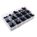 300 Piece Auto Car Push Retainer Pin Rivet Trim Moulding Assortment Kit 15 Model Clips