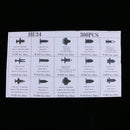 300 Piece Auto Car Push Retainer Pin Rivet Trim Moulding Assortment Kit 15 Model Clips