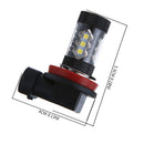 Pair Replacement Car H8 H11 LED Fog Driving Light 80W 6500K Lamp Bulb White