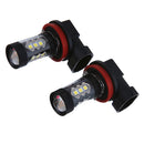 Pair Replacement Car H8 H11 LED Fog Driving Light 80W 6500K Lamp Bulb White