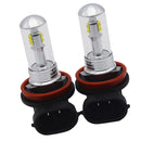 Pair H8 H11 16-LED 80W 6000K High Power Fog Driving Light Bulbs - Cool White