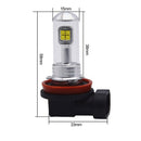 Pair H8 H11 16-LED 80W 6000K High Power Fog Driving Light Bulbs - Cool White