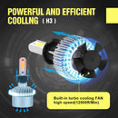 2 Piece Vehicle LED Headlight Bulbs 6000K Conversion Kit H3 72W 7200LM