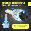 Car 880/881/H27 LED Headlight Conversion Lamp 6000K Cool White 72W 7200LM