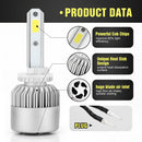 Car 880/881/H27 LED Headlight Conversion Lamp 6000K Cool White 72W 7200LM