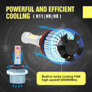 2 Piece LED Headlight Bulbs 6000K Conversion Kit H11/H9/H8 72W 7200LM