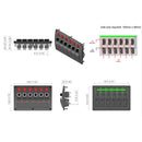 Waterproof IP68 Car Auto Boat Truck 6-Gang Red LED Light Rocker Switch Panel