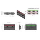 8 Gang Red LED Rocker Switch Panel 3 PIN Overload Protection Fits RV Car Boat