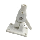 White Nylon Ratchet Bracket Radio Antenna Deck Mount Marine Boat Yacht