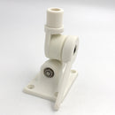 White Nylon Ratchet Bracket Radio Antenna Deck Mount Marine Boat Yacht