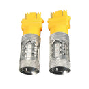 2x LED Bulbs 3056 3156 3057 3157 Car Turn Signal Tail Lamps - Yellow/Amber