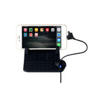 Car Silicone Charger Stand Cradle Dock with 2 in 1 Charging Cable for Phone