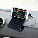 Car Silicone Charger Stand Cradle Dock with 2 in 1 Charging Cable for Phone