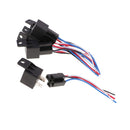 5 Pieces DC12V 40Amp Car SPDT Automotive Relay 4-Pin 4 Wires Harness Socket Kits for Car Boat