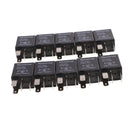 10 Pieces Automotive Car 12V 4-Pin 30 Amp Relay Kit For Fuel Pump Light Horn