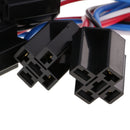 5 Pieces DC12V 80A Amp SPST Automotive 4 Pin Car Relay with Wires and Harness Socket Set