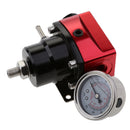 Automotive Fuel Pressure Regulator 160psi Gauge AN6 Fittings Red