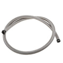 AN 6 High Temperature Stainless Steel Braided Racing Car Hose Fuel Oil Line 3.28 Feet Silver