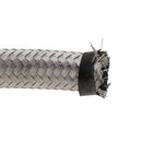 AN 6 High Temperature Stainless Steel Braided Racing Car Hose Fuel Oil Line 3.28 Feet Silver