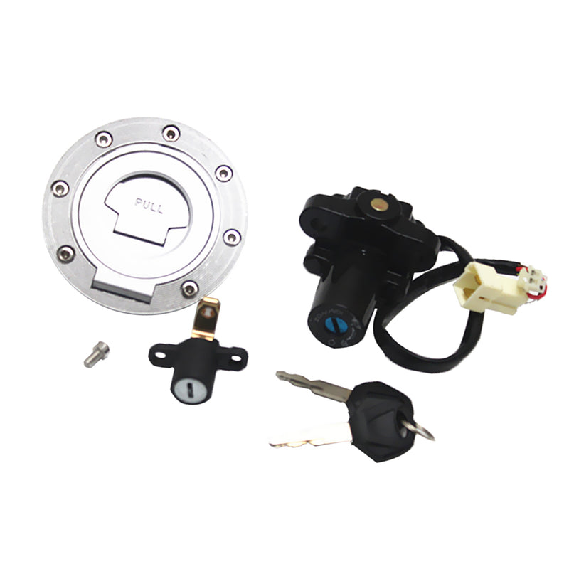 1 Set OF Fuel Gas Cap Ignition Switch Seat Lock WITH 2 Keys For Honda FZ6 Yamaha YZF R1