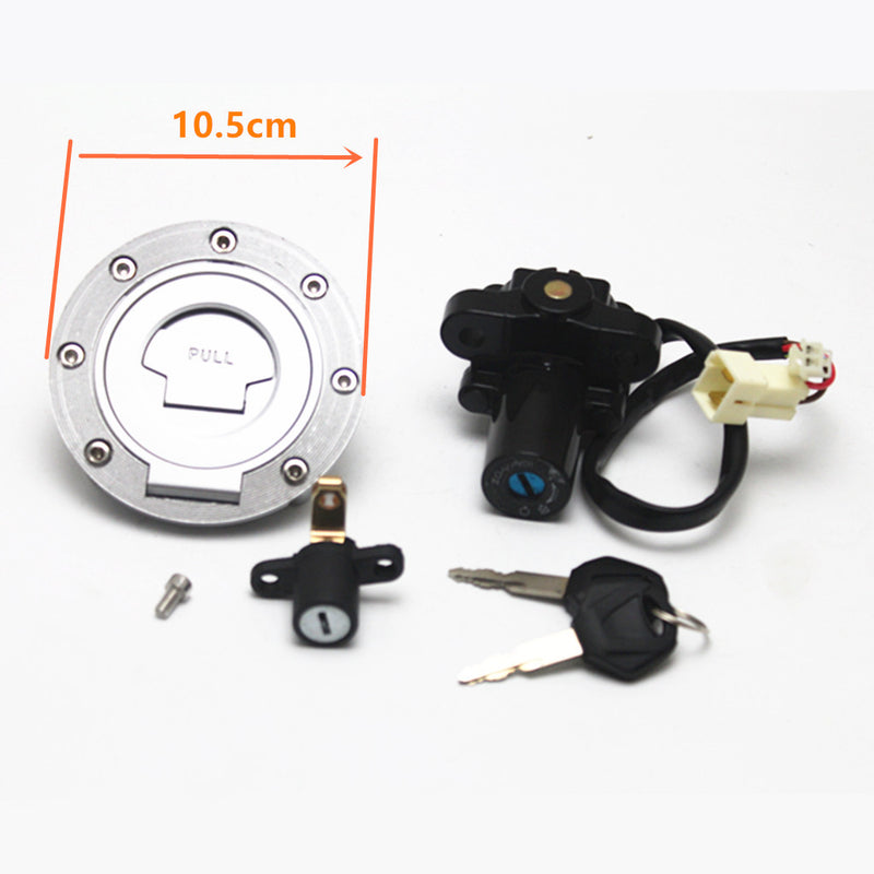 1 Set OF Fuel Gas Cap Ignition Switch Seat Lock WITH 2 Keys For Honda FZ6 Yamaha YZF R1