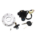 1 Set OF Fuel Gas Cap Ignition Switch Seat Lock WITH 2 Keys For Honda FZ6 Yamaha YZF R1