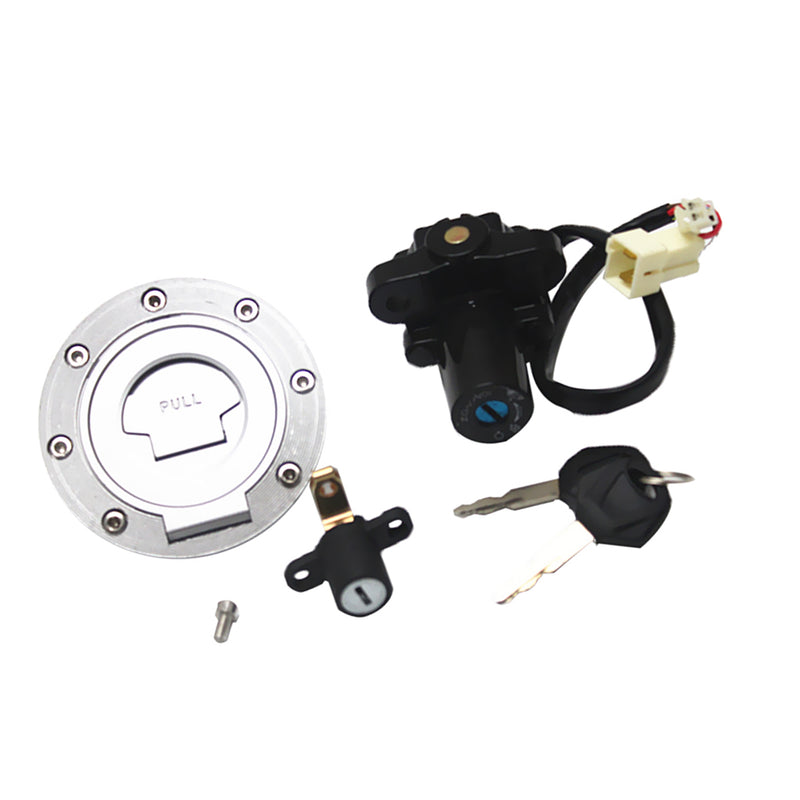 1 Set OF Fuel Gas Cap Ignition Switch Seat Lock WITH 2 Keys For Honda FZ6 Yamaha YZF R1