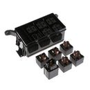Car Auto 6-Way Blade Fuse Holder 5 Relay Socket Distribution Block