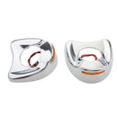 Amber Light Fairing Mount Mirror LED Lamp Cover Cap For Harley Street Glide 1996-2013