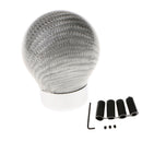 Universal Carbon Fiber Car Gear Shift Shifter Knob with 4 Adapters Silver