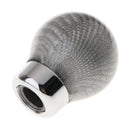 Universal Carbon Fiber Car Gear Shift Shifter Knob with 4 Adapters Silver