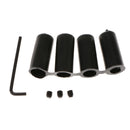 Universal Carbon Fiber Car Gear Shift Shifter Knob with 4 Adapters Silver