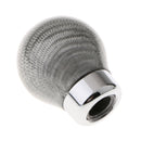 Universal Carbon Fiber Car Gear Shift Shifter Knob with 4 Adapters Silver