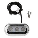 5" Wire Hole Cut Out Marine Boat Surface Mount LED Blue Underwater Light