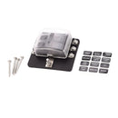 Car 6-Way Blade Fuse Holder With Fuse Ring Terminals LED Indicator