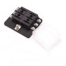 Car 6-Way Blade Fuse Holder With Fuse Ring Terminals LED Indicator