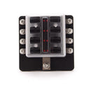 Car 8-Way Blade Fuse Holder With Fuse Ring Terminals LED Indicator