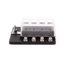 Car 8-Way Blade Fuse Holder With Fuse Ring Terminals LED Indicator