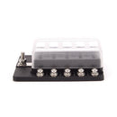 Car 10-Way Blade Fuse Holder With Fuse Ring Terminals LED Indicator