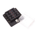 Car Boat 6V/12V/24V 8 Way Fuse Box Holder And Fuse With Red LED Light Kit