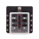 Car Boat 6V/12V/24V 8 Way Fuse Box Holder And Fuse With Red LED Light Kit