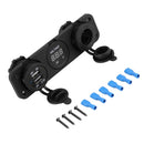 Car Boat Dual USB Charger+Cigarette Lighter Port+Voltmeter Power Outlet