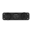 Car Boat Dual USB Charger+Cigarette Lighter Port+Voltmeter Power Outlet